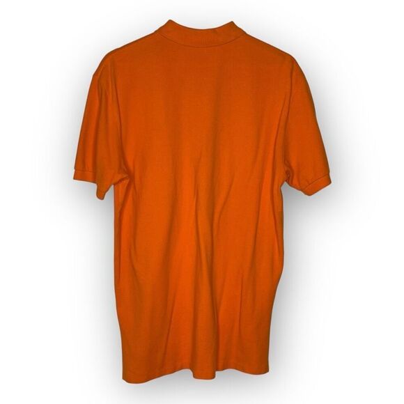 Vintage Polo Ralph Lauren Orange Pique Short Sleeve Polo Shirt Men's Size Medium - Picture 2 of 9